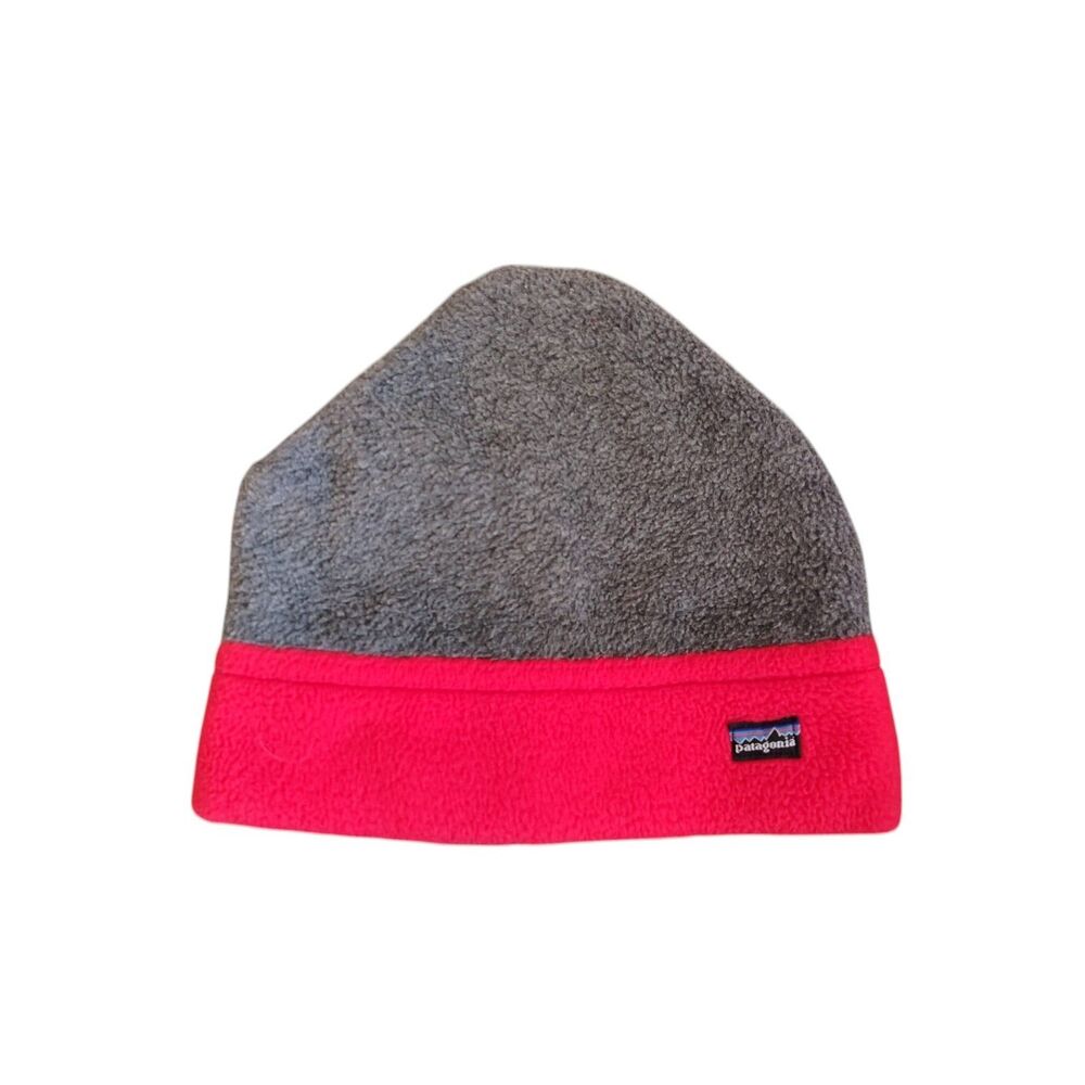 Vintage Patagonia Grey and Red Fleece‎ Patagonia hat